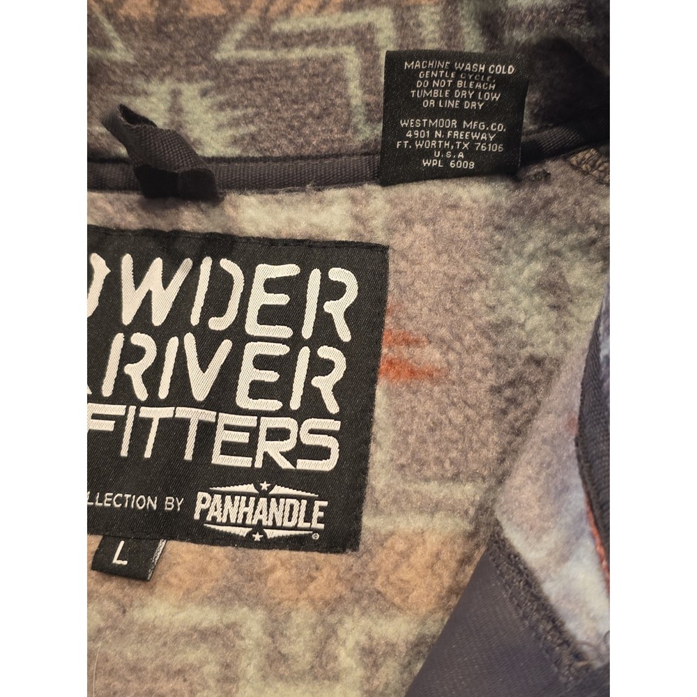 Powder River Outfitters Fleece Vest Men's Large Western Aztec Full Zip - Picture 5 of 7